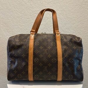 Louis Vuitton 35 Brown Monogram Souple Boston Bag